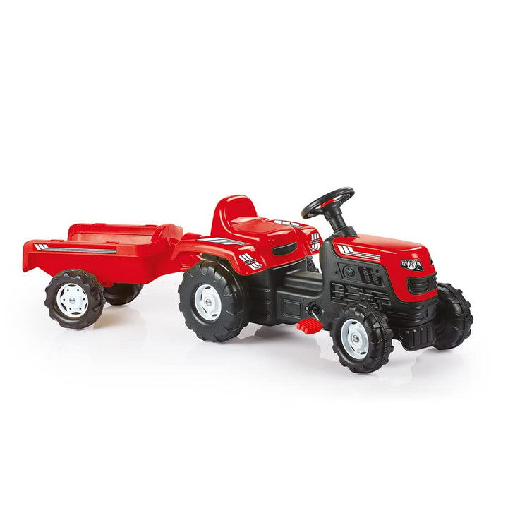 Dolu Ranchero Kinder-Rutschtraktor mit Anhänger, Pedaltraktor mit Anhänger für Kleinkinder ab 3 Jahr