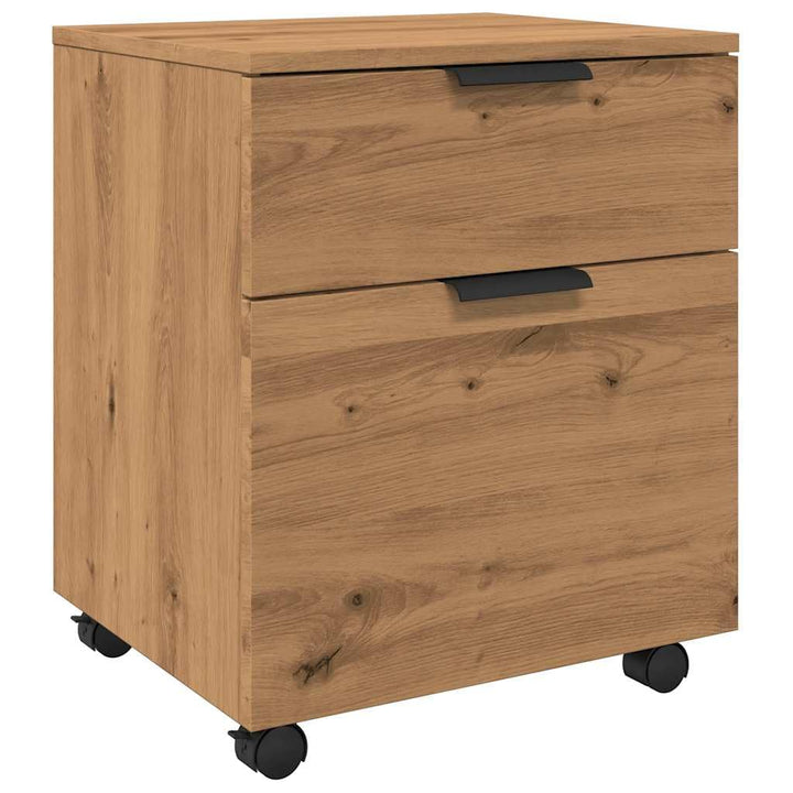 Rollcontainer MOSAB rollbar Artisan Eichen-Optik 45x38x54cm | Nachttisch mit Rollen Aktenschrank rol