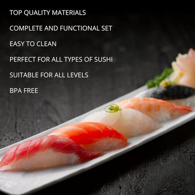 Sushi set zum selber machen. Professionelles Sushi maker set mit 15 Teilen. Sushi-Set bestehend aus
