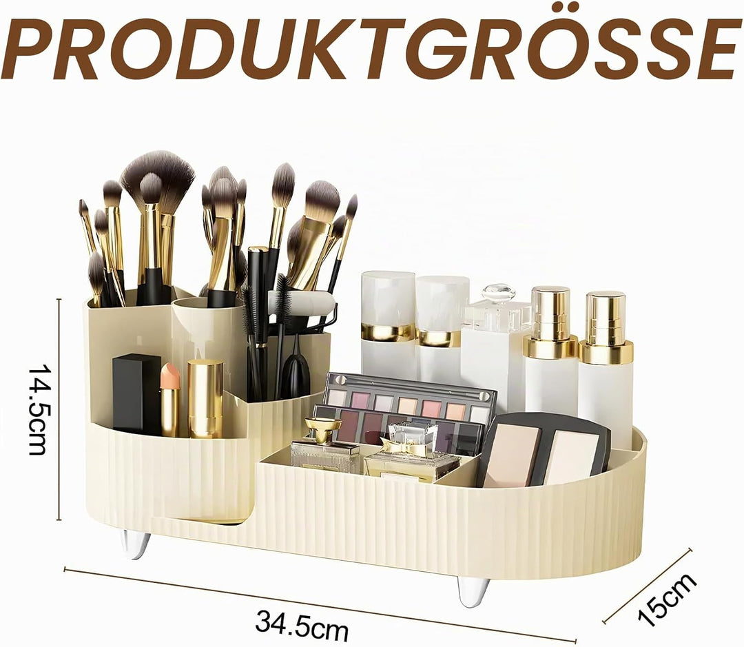 Schminktisch Kosmetik Make Up Organizer, Makeup Skincare Organizers, 360° Drehbar Multifunktionale P