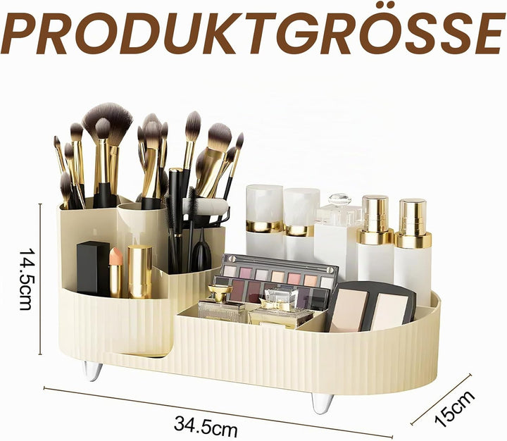 Schminktisch Kosmetik Make Up Organizer, Makeup Skincare Organizers, 360° Drehbar Multifunktionale P