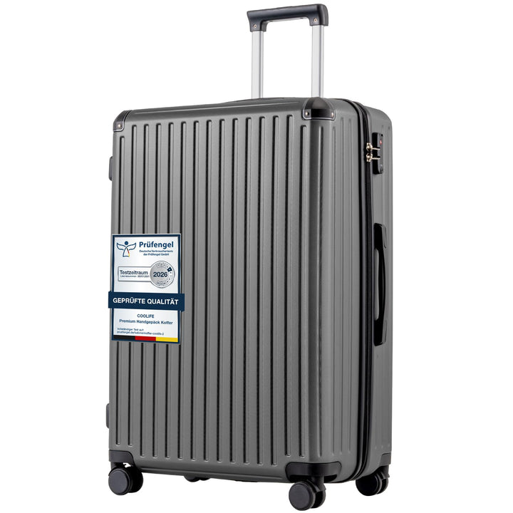 COOLIFE Koffer Trolley-Koffer Hartschalen-Koffer Rollkoffer Reisekoffervon ABS-Material mit TSA-Schl
