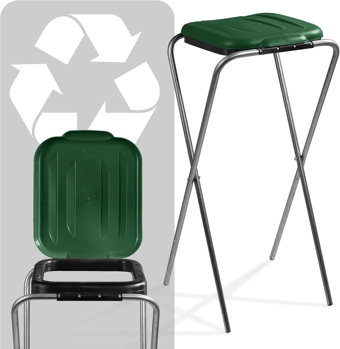 KADAX Einzelner Müllsackhalter, Müllsackständer in 5 Farbversionen, Ständer für Mülltrennung mit Kun