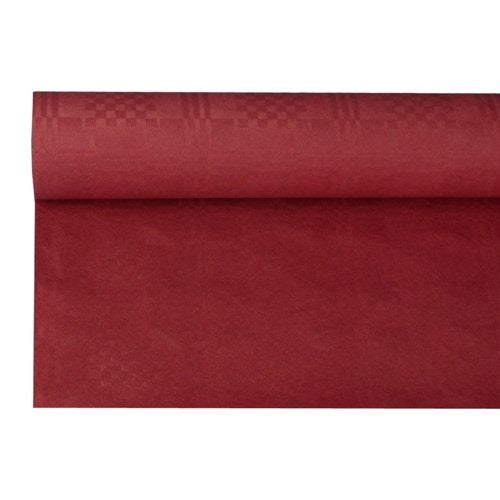 Tischdecke Bordeaux mit Damastprägung 8x1,2m