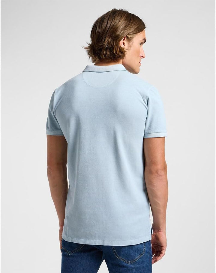 Lee Herren Garment Dye Polo T-Shirt S Concrete Gray, S Concrete Gray