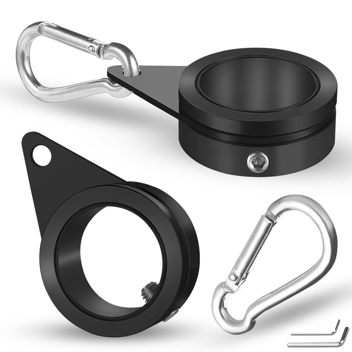 Anovo Fahnenmastringe, Fahnenmast-Ringe, Aluminiumlegierung, 360° drehbar, Anti-Wickel-Flaggenmontag