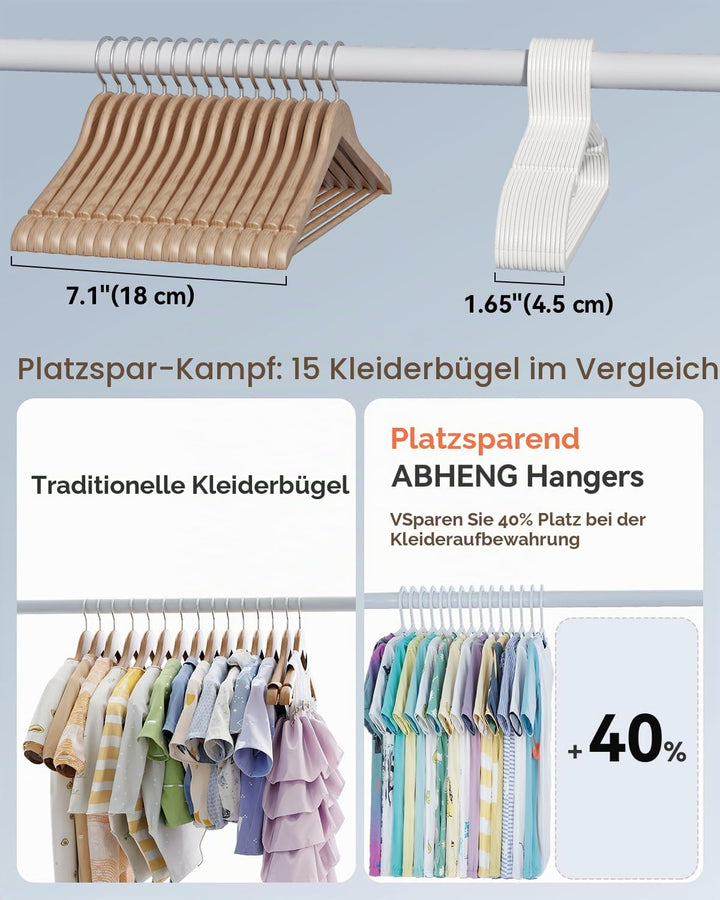 100 Stück Kinder-Kleiderbügel aus Kunststoff, Platzsparend Baby Bügel, Rutschfester Kinderkleiderbüg