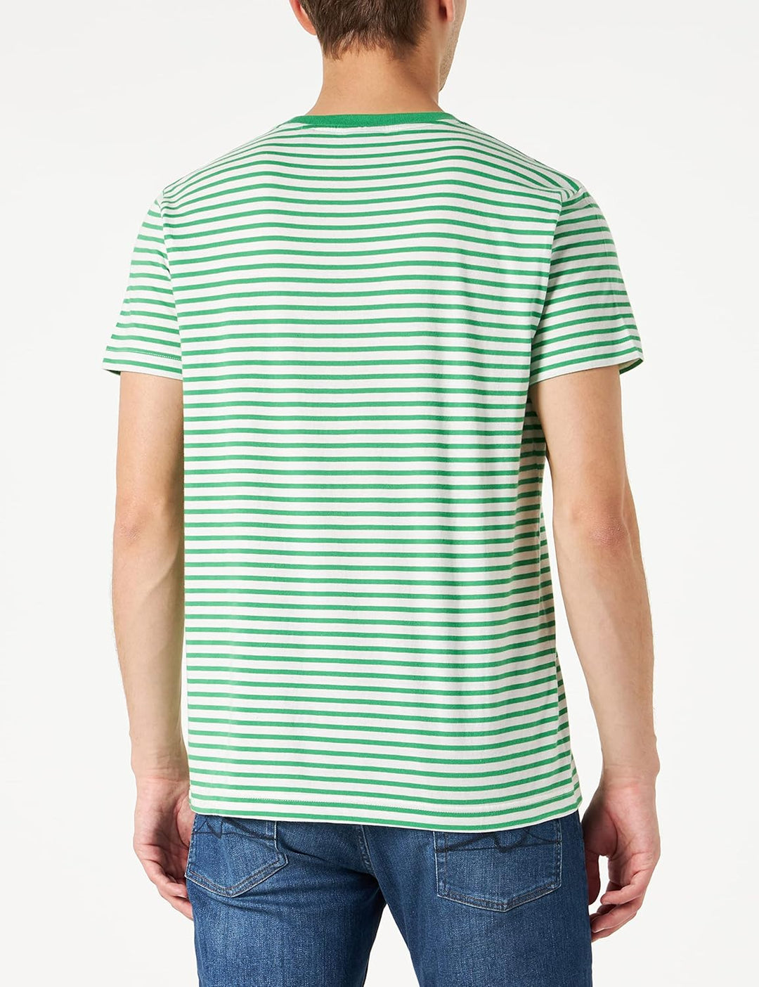 GANT Herren Striped T-Shirt MIT Streifen XXL Mid Green, XXL Mid Green