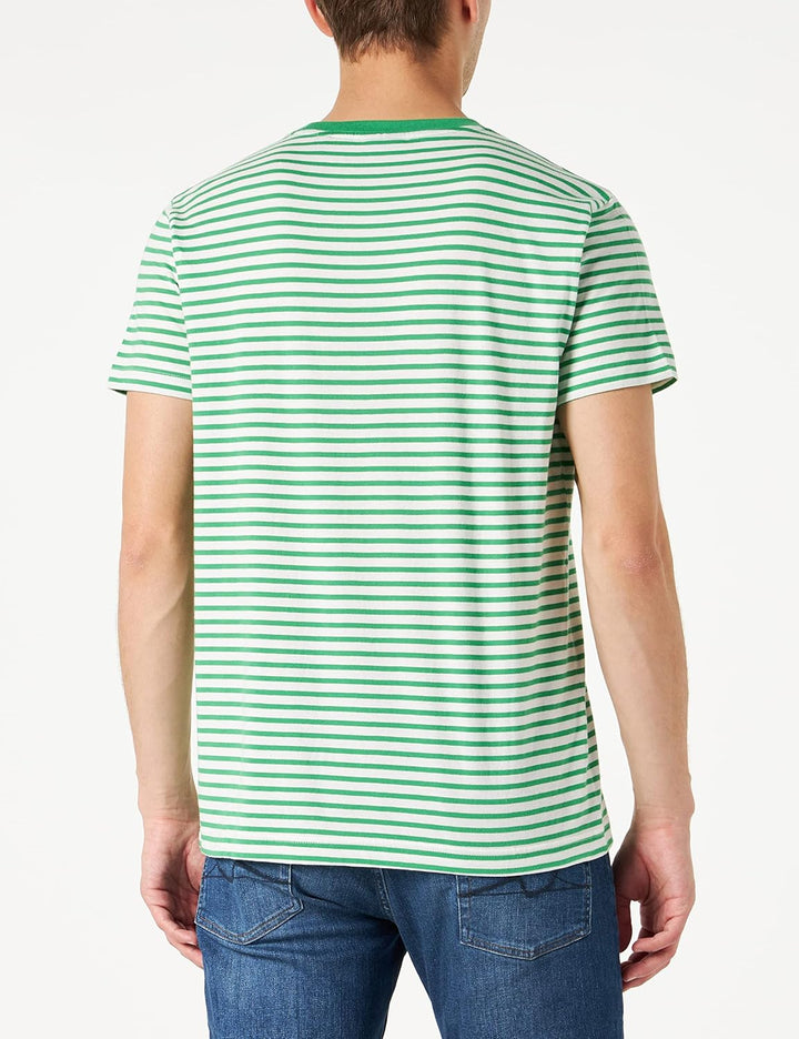 GANT Herren Striped T-Shirt MIT Streifen XXL Mid Green, XXL Mid Green