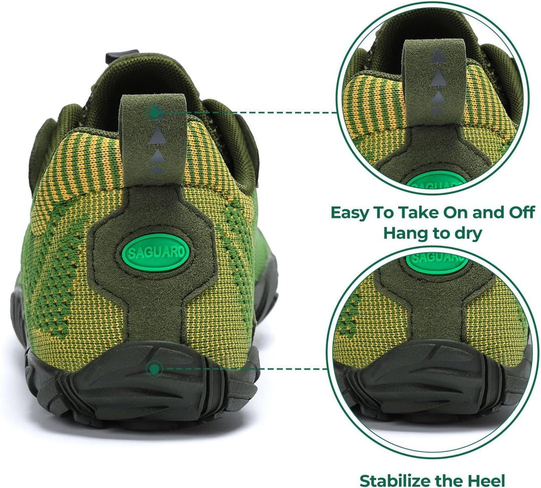 SAGUARO Herren Damen Barfussschuhe - Atmungsaktiv rutschfest Barfussschuhe - mit Breite Zehenbox und