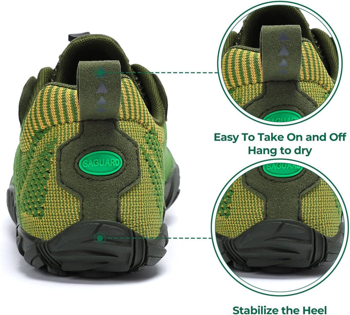SAGUARO Herren Damen Barfussschuhe - Atmungsaktiv rutschfest Barfussschuhe - mit Breite Zehenbox und