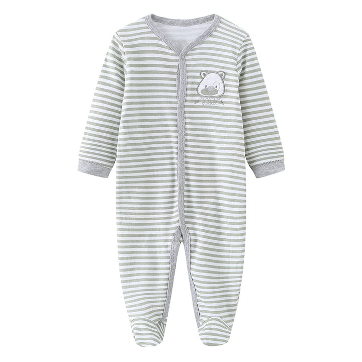 Chamie Strampler für Babys, Strampler, langärmelig, Baumwolle, 0–3 m/3–6 m/6–9 m/9–12 m 0-3 Monate D