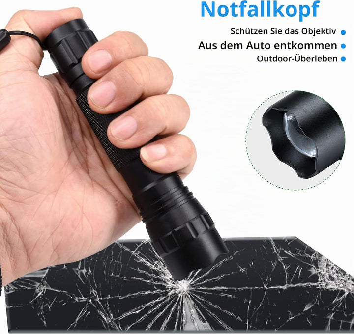 DARKBEAM Grünes licht Taschenlampe LED Aufladbar USB, hohe Lumen Zoomable Grüne Taschenlampen Tragba