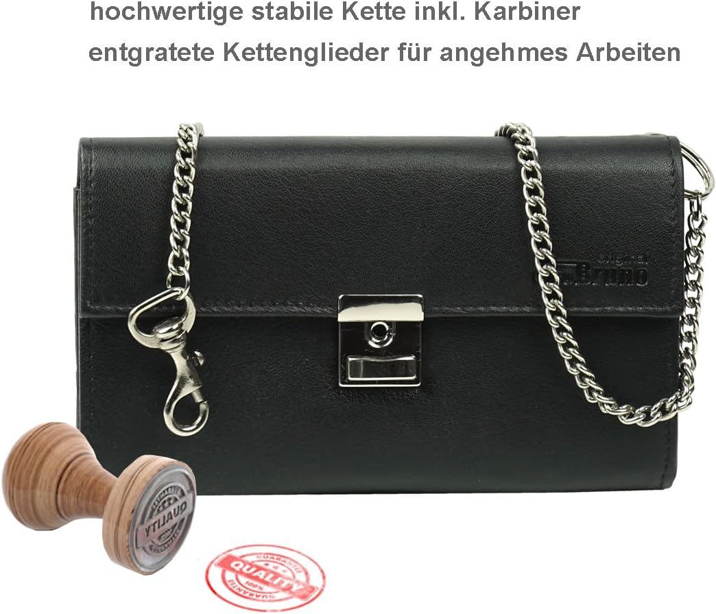 orso Bruno original Profi Kellnerbörse echt Leder schwarz Kellnerportemonnaie Kellnergeldbeutel Kell