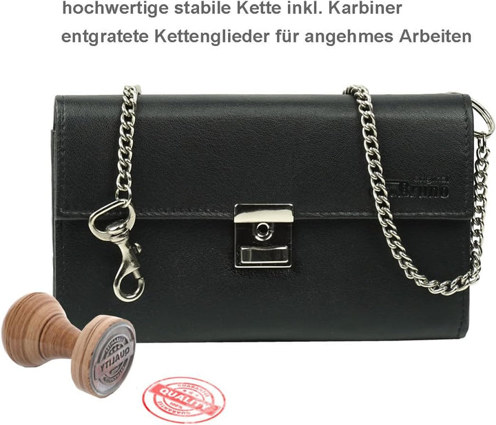 orso Bruno original Profi Kellnerbörse echt Leder schwarz Kellnerportemonnaie Kellnergeldbeutel Kell