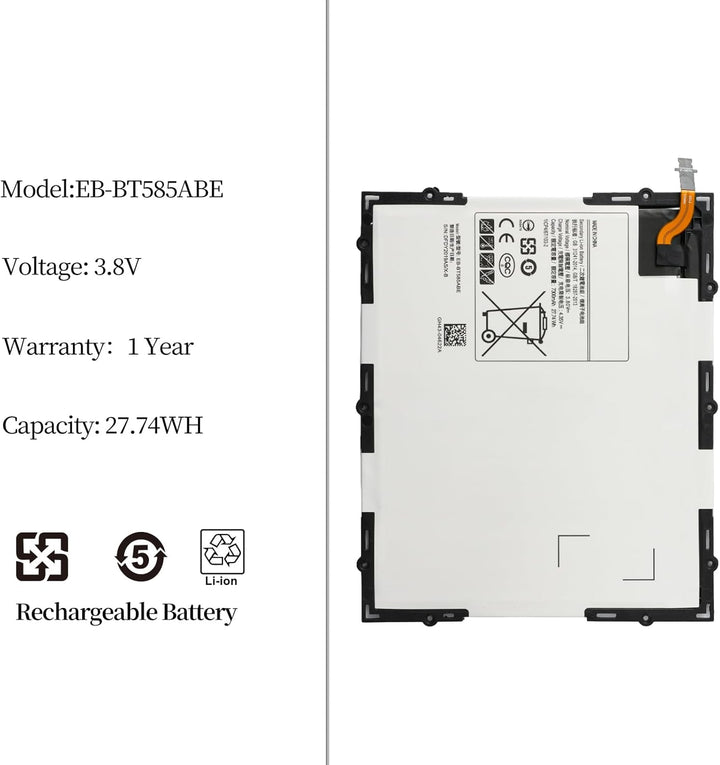 Oyomba EB-BT585ABE EB-BT585ABA Tablet-Laptop-Akku Galaxy Tab A 10.1 Zoll 2016 SM-T580 SM-T585 SM-T58