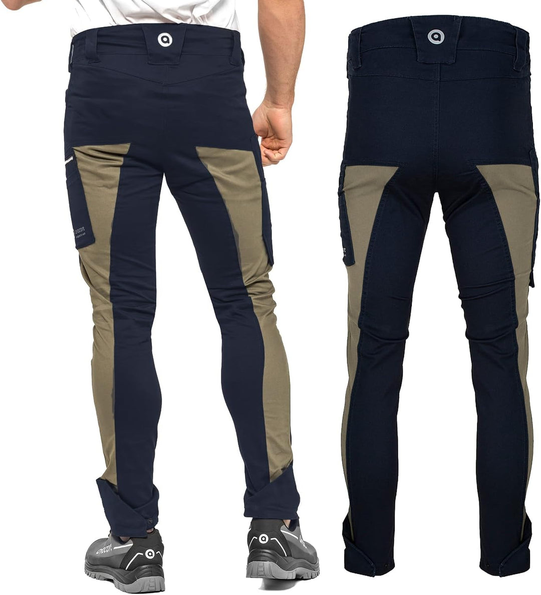 Avacore TUBBOS Slim Stretch Arbeitshose Slim Fit-Schnitt Reflektierende Paspeln und Logos 97% Baumwo