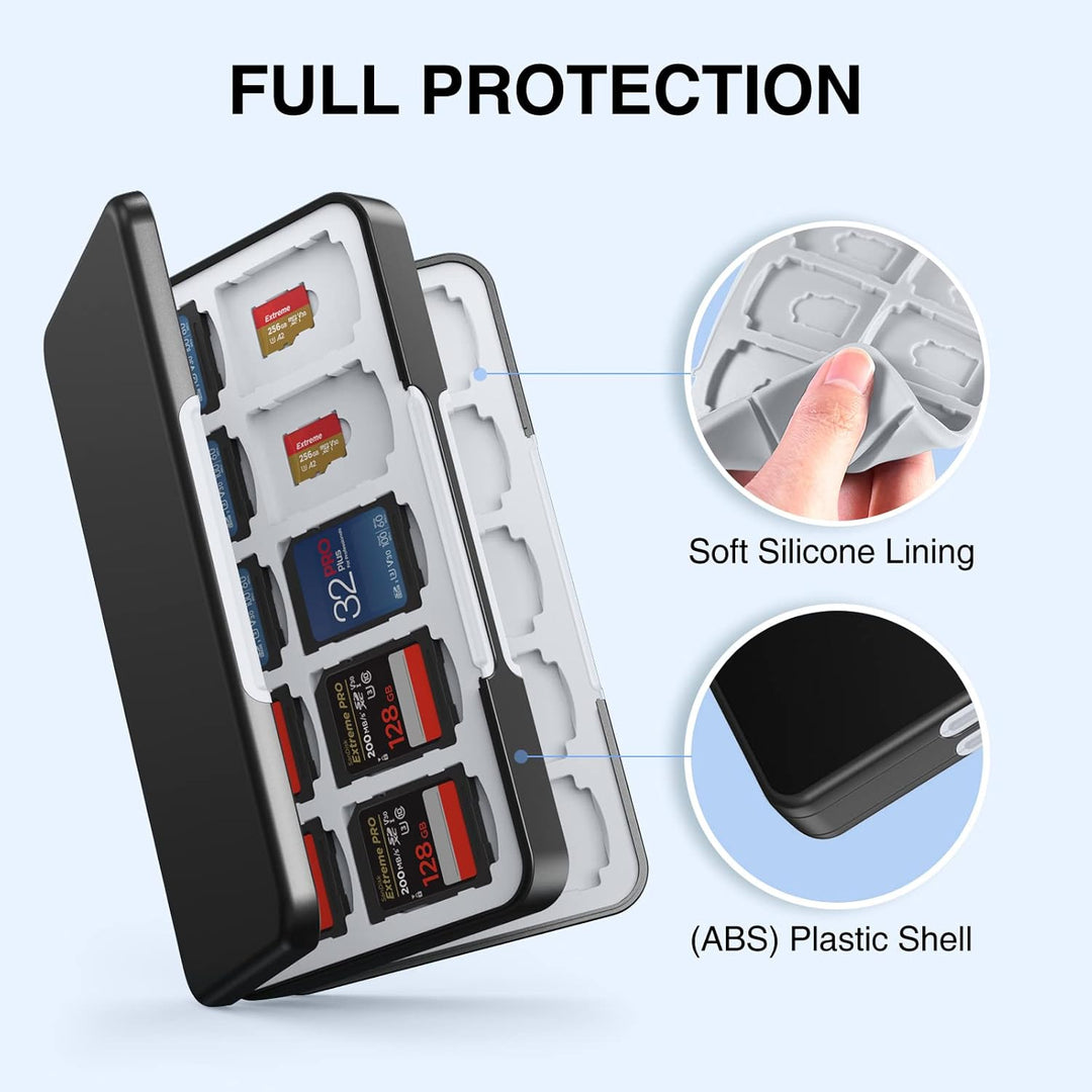 HEIYING Speicherkarten Etui für SD Karten und Micro SD Karten,tragbarer SD SDHC SDXC Micro SD Karten