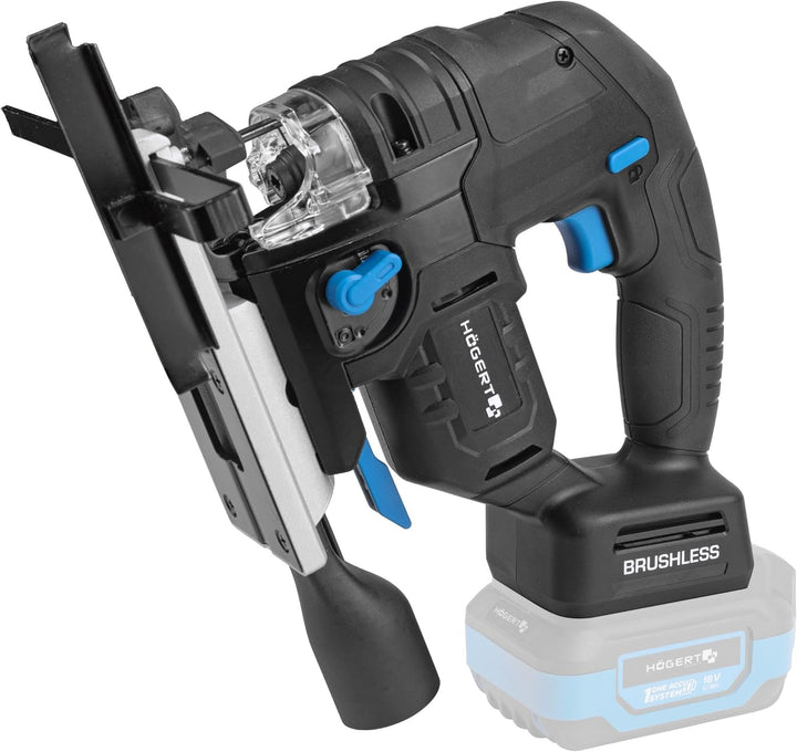 HÖGERT TECHNIK Akku-Pendelhubstichsäge 18V, bürstenloser Motor, kabellos, 0-2600 U/min, 26mm Klingen