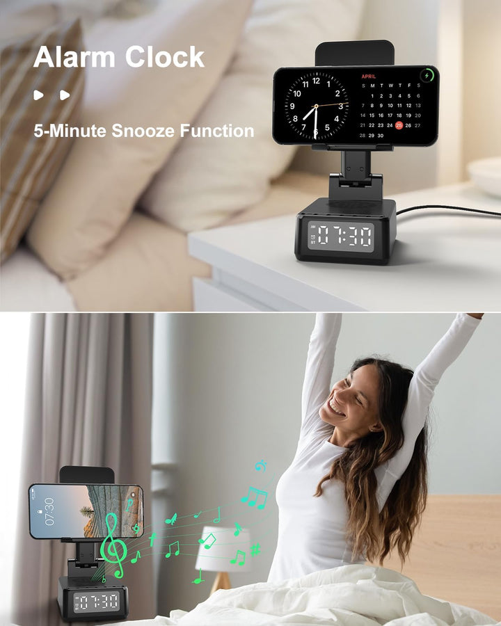 Geschenke für Männer, 6-in-1 Bluetooth-Lautsprecher, Faltbarer Handyhalterung, Wireless Charger Hand