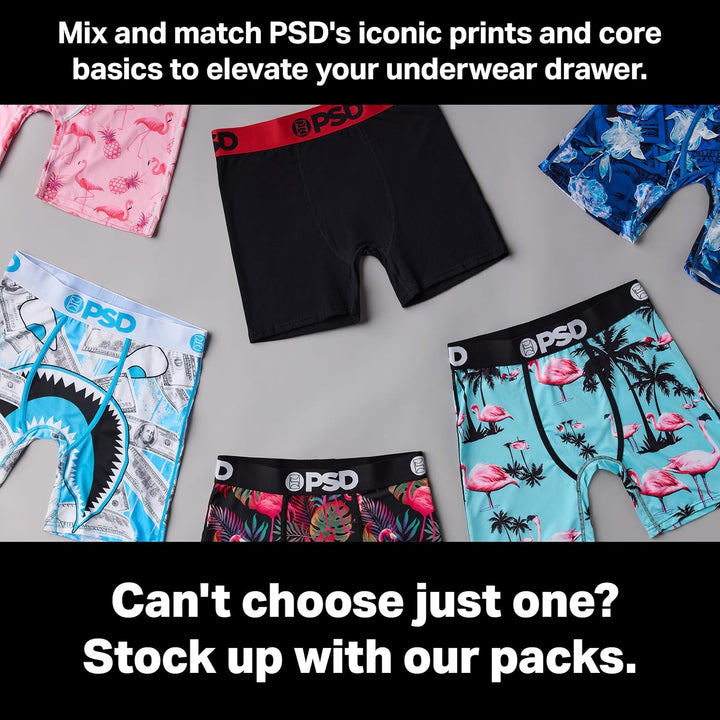 PSD Herren Retroshorts S Schwarz, 3er-pack, 3 Stück, S Schwarz, 3er-pack, 3 Stück