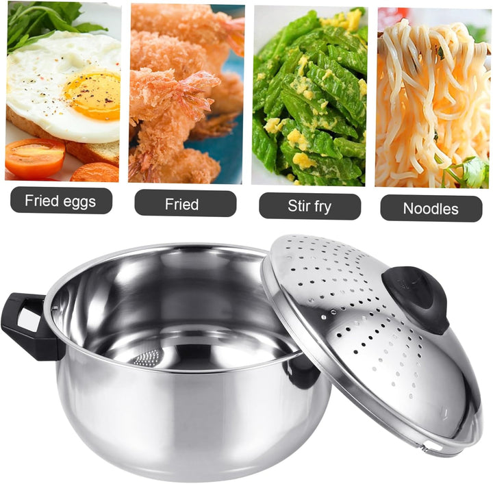 Cabilock Auflaufform Mit Deckel Nudeln Pasta Topf Lager Topf Pasta Herd Metall Nudel Kochen Topf für