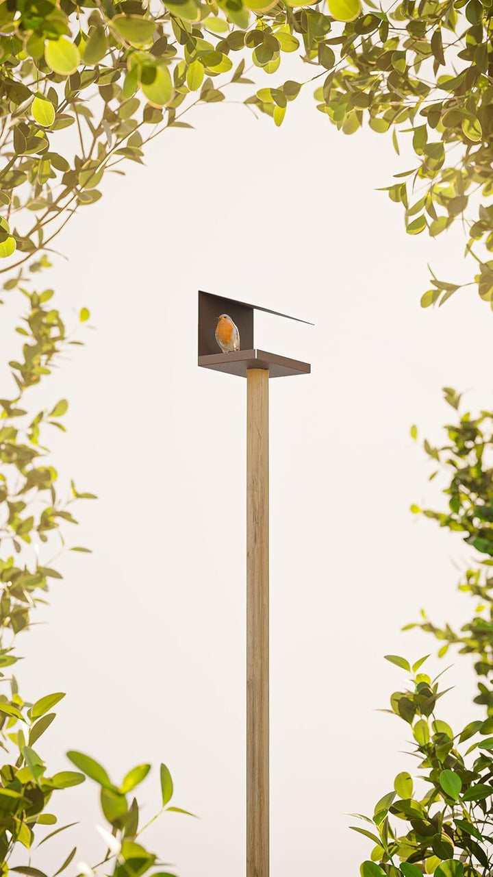 Alberts 355104 Vogelhäuschen Schrägdach | Vogelfutterhaus aus Stahl in verschiedenen Trendfarben | V