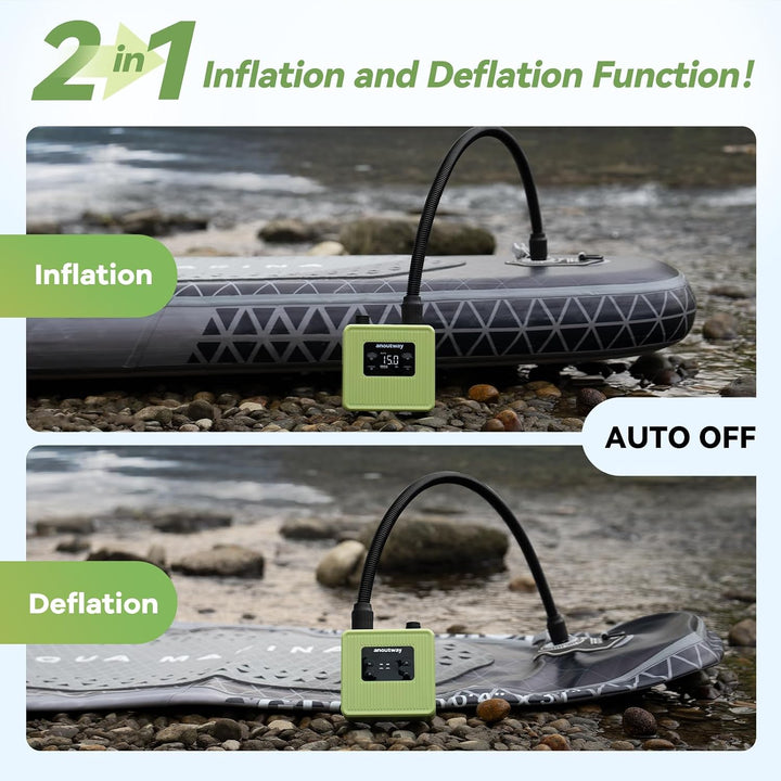 Super Tiny SUP Pumpe Akku 20PSI Wiederaufladbar Auto-Abschaltung | Tragbare Elektrische Luftpumpe Zw