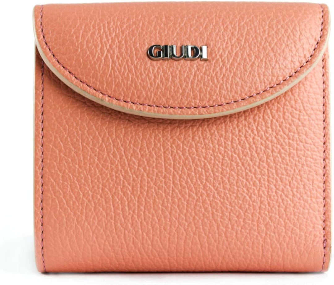 GIUDI ® Geldbörse Damen Leder Klein Blau Echtleder Mini Minimalistisch Mit Münzfach Kartenfächer Kin