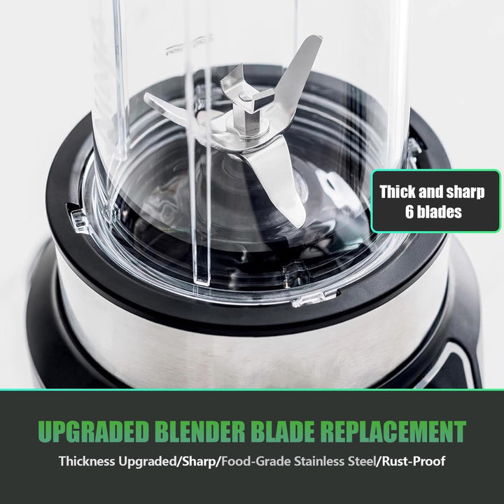 7 Lamellen Extraktor-Messer für Nutri Ninja Mixer, kompatibel mit folgenden Modellen: Nutri Ninja BL