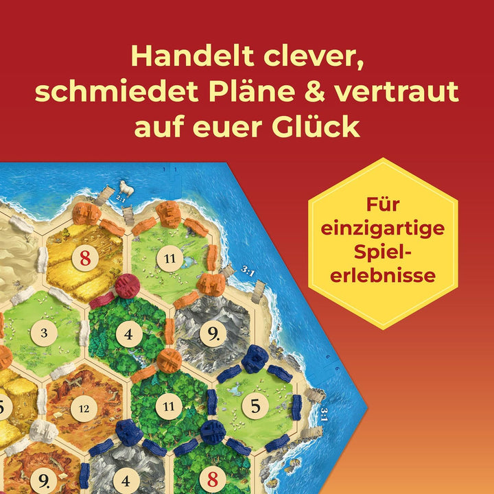 Kosmos 684655 Catan - Das Spiel, Basisspiel Siedler von Catan, Strategiespiel für 3-4 Personen ab 10