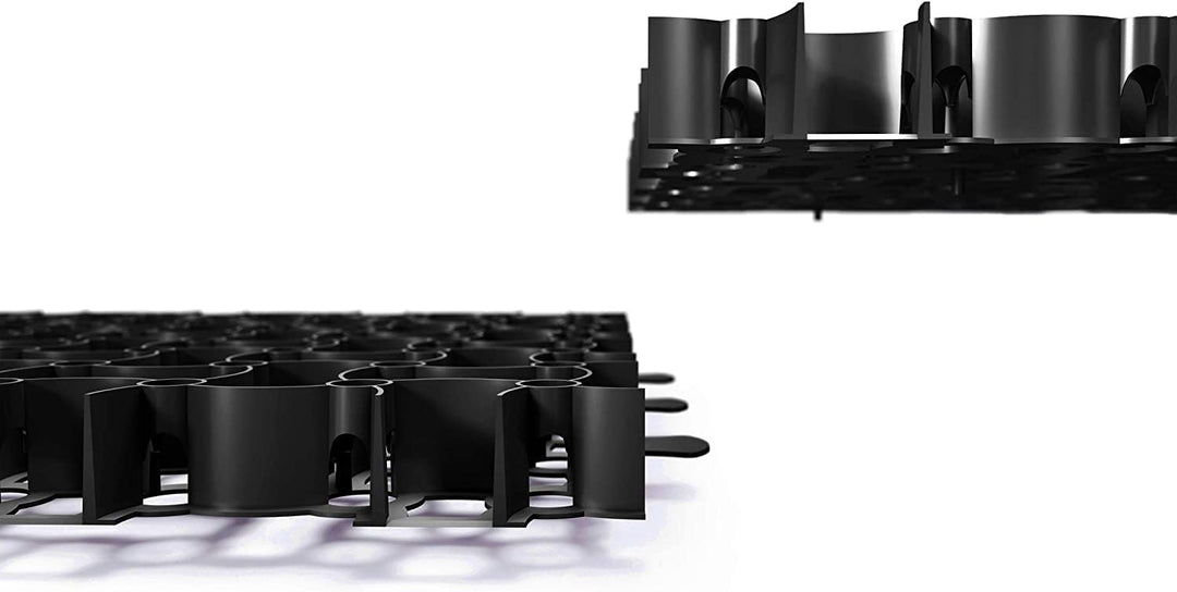BigDean 20x Rasengitter Paddockplatte SCHWARZ 50x50 cm Rasenmatten Rasenwaben Kiesgitter Parkplatzra