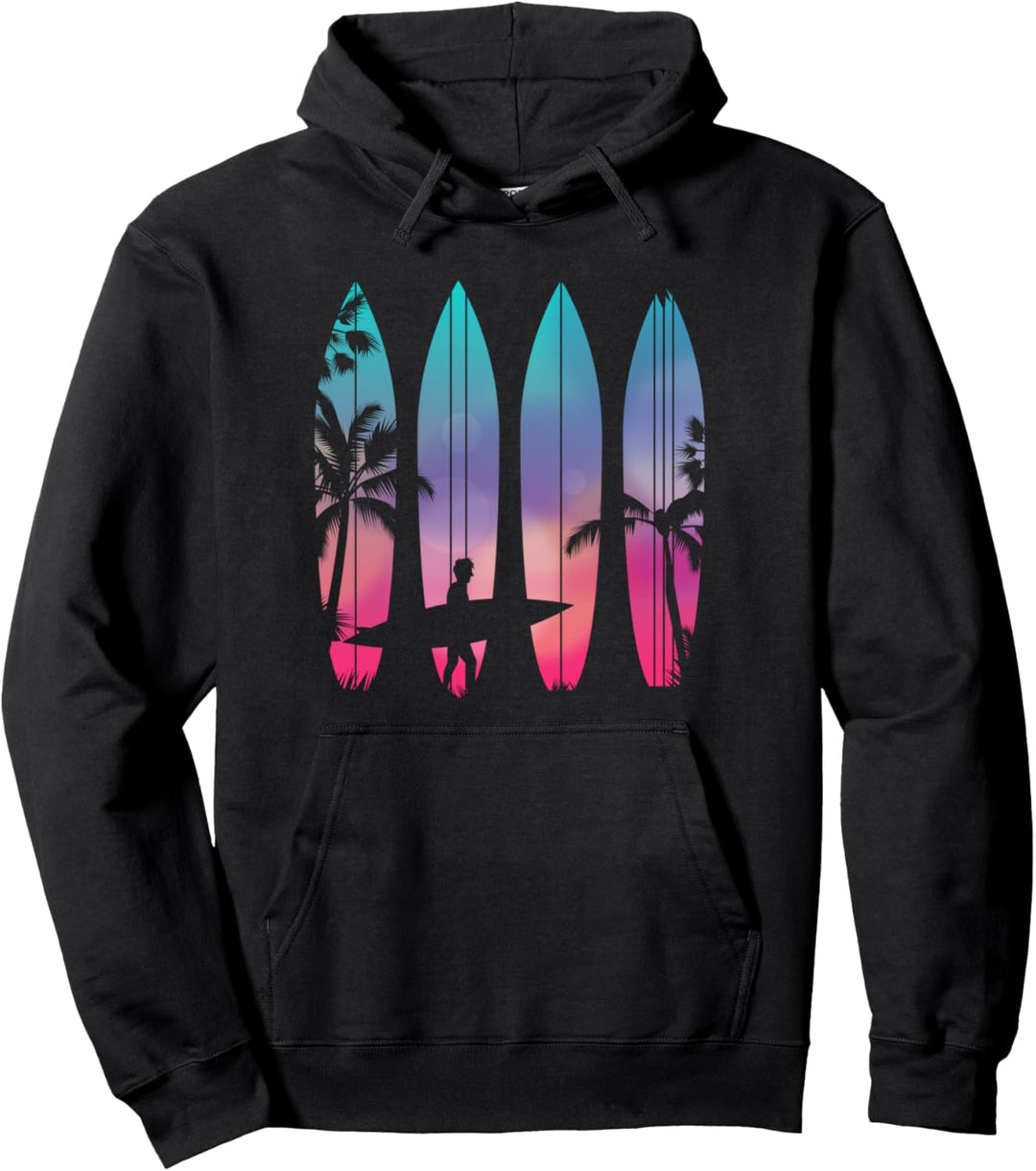 Hobby Surfer Sommerurlaub Surfbretter Surfing Surfen Pullover Hoodie