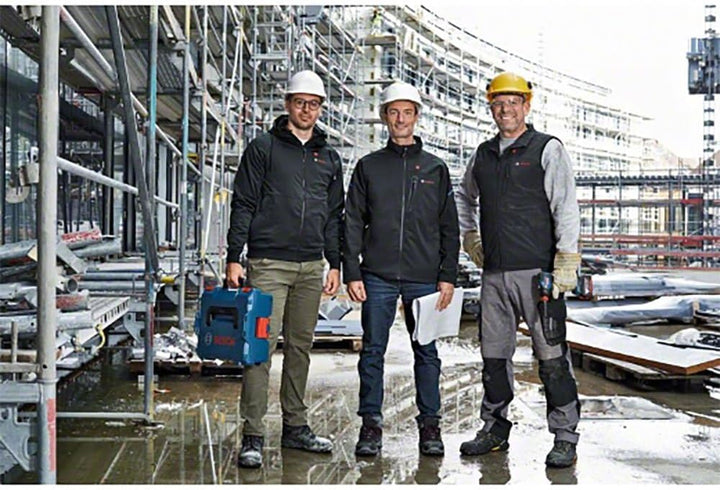 Bosch Professional Beheizbare Sweatjacke GHH 12+18V XA (inkl. USB-Ladeadapter GAA 12V-21 + GBA 12V 2