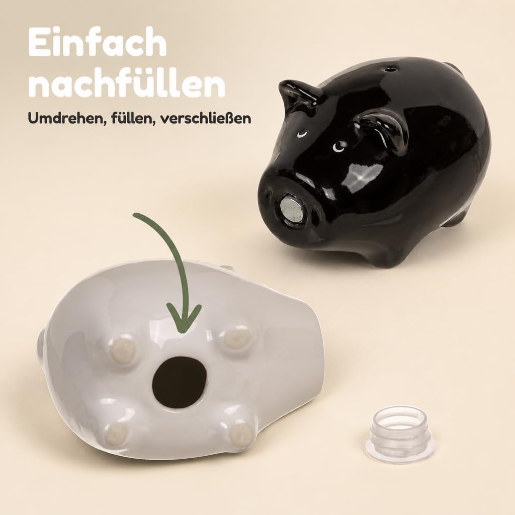 MIJOMA Salz- & Pfefferstreuer Set - Stilvolles Porzellandesign, Lebensmittelecht, Einfach zu Befülle