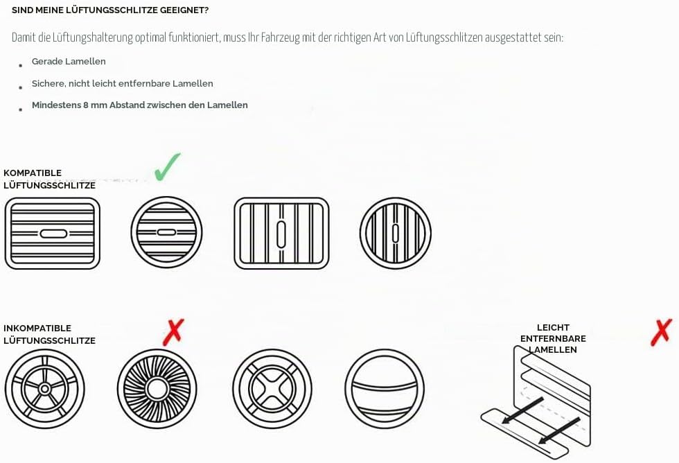 Quad Lock Auto Belüftungshalterung Lüftungsschlitzhalterung, Lüftungsschlitzhalterung