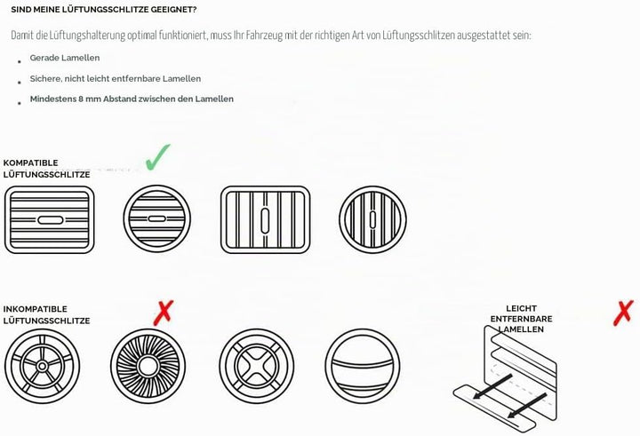 Quad Lock Auto Belüftungshalterung Lüftungsschlitzhalterung, Lüftungsschlitzhalterung