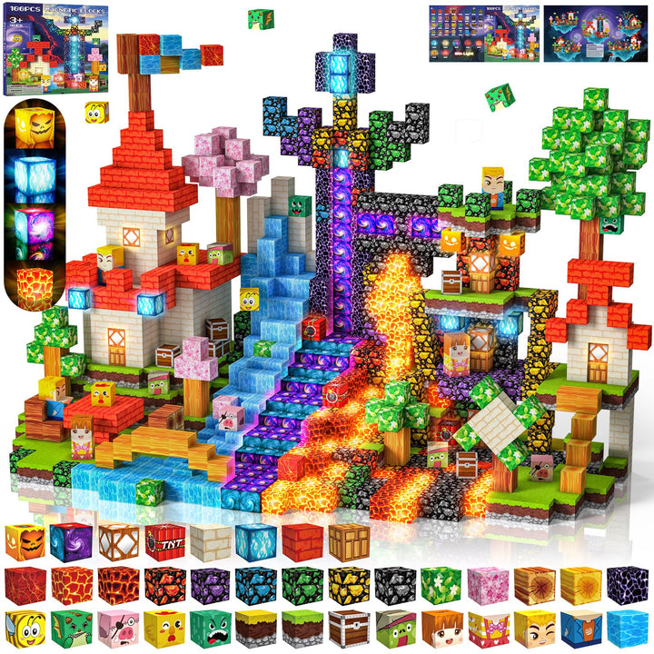 Magnetische Bausteine 100 PCS 2CM Magnetbausteine für Kinder ab 3 Jahre Blocks, Montessori Spielzeug