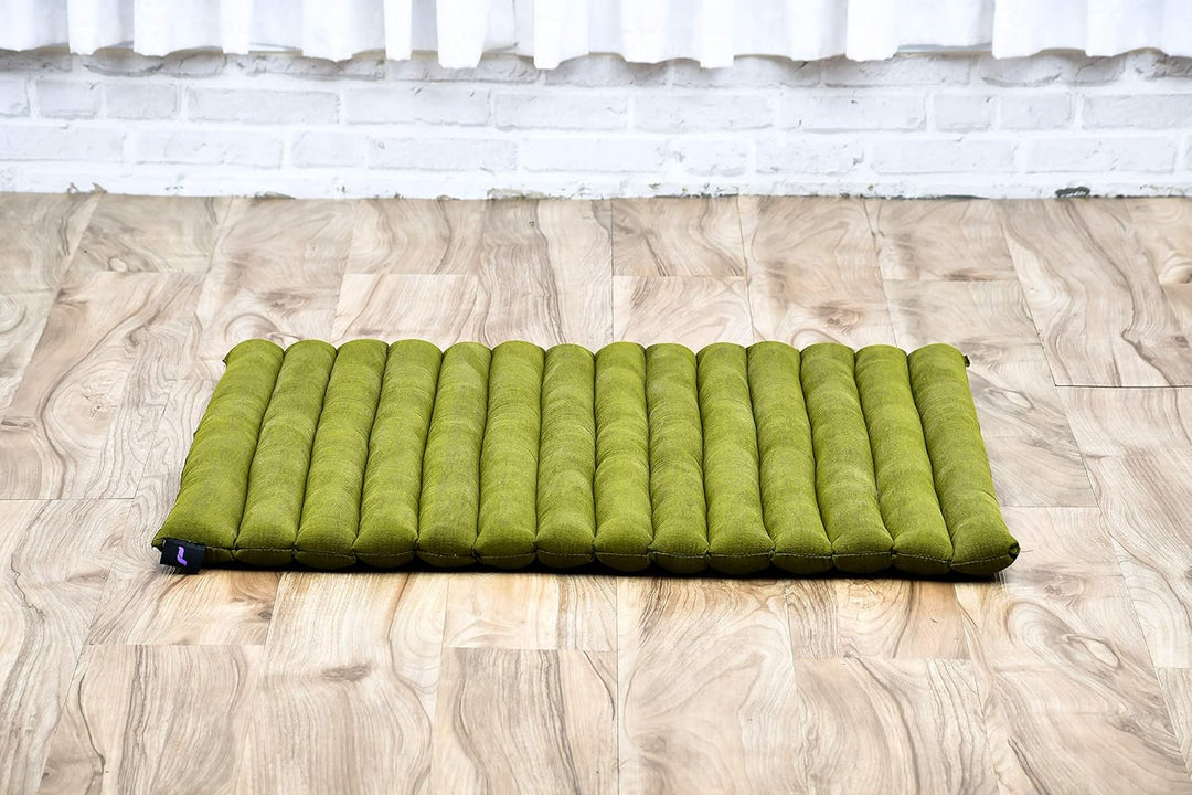 Leewadee Zabuton Rollbare Meditations-Matte Tragbare Sitzmatte Ökologisches Naturprodukt, Kapok, 69