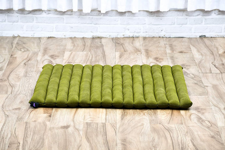 Leewadee Zabuton Rollbare Meditations-Matte Tragbare Sitzmatte Ökologisches Naturprodukt, Kapok, 69