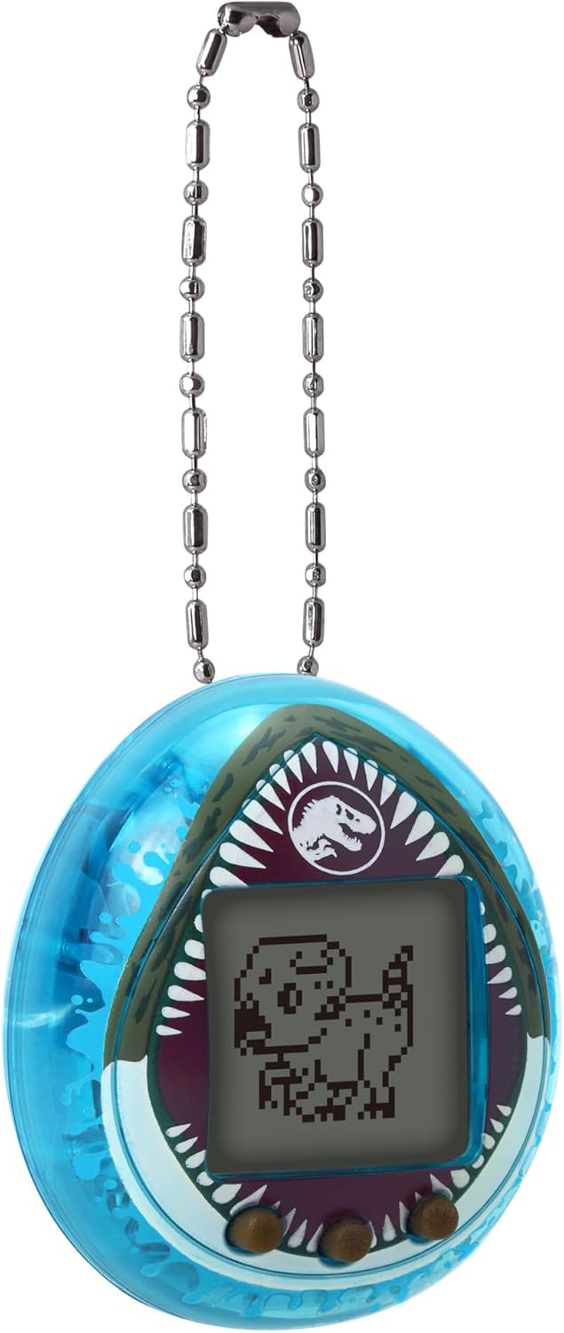 Bandai - Tamagotchi nano Jurassic Blue - Blaue Version Dino Mosasaurus - Interaktives Tamagotchi-Tie