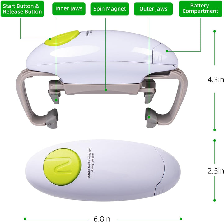 YUET Elektrischer Dosenöffner, Küchenhelfer, robust, automatischer Dosenöffner für neue versiegelte