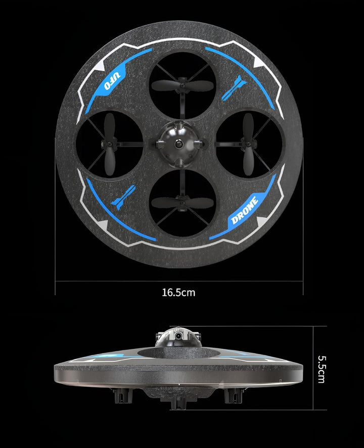 RC UFO Drohne für Einsteiger mit Hinderniserkennung, Höhenstabilisierung, 480P Kamera, 360° Flip & S