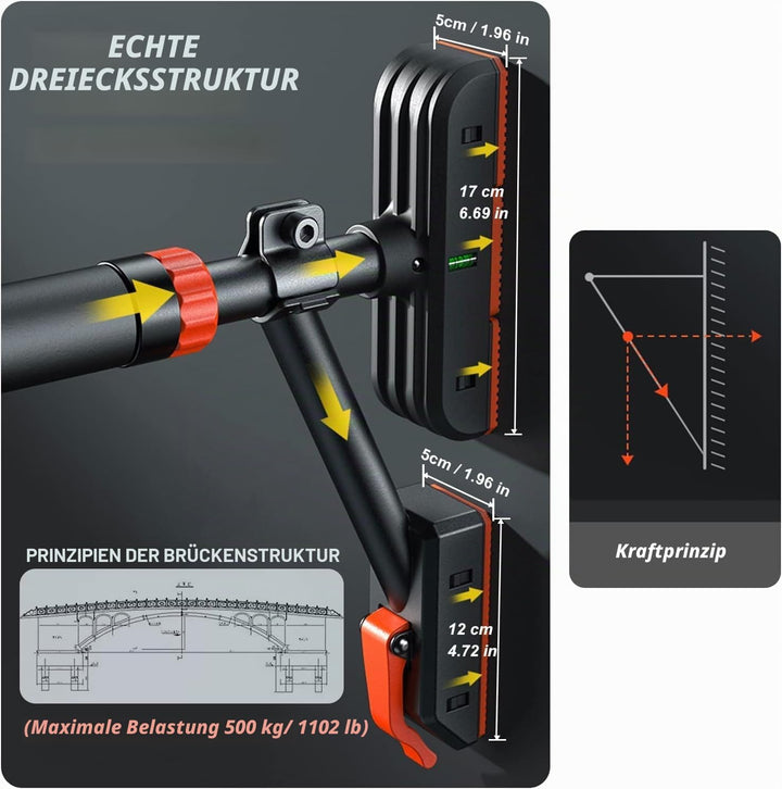 RHINOSPORT Klimmzugstange Türrahmen P7 Pull up Bar Doorway Door Frame chin up bar Home Gym Equipment