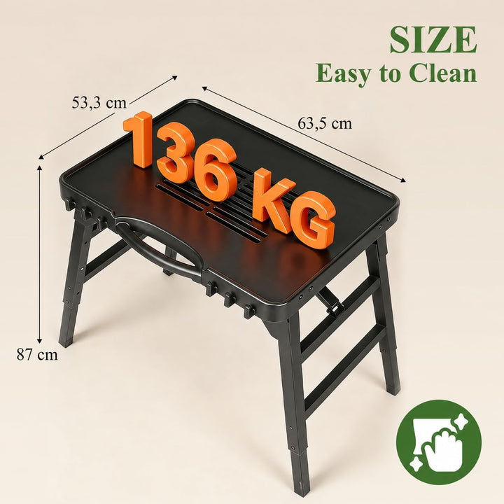 GFTIME Tragbarer Grillwagen für Enders Urban, Weber Q100/Q200/Q300, Ninja Woodfire, Burnhard Wayne –