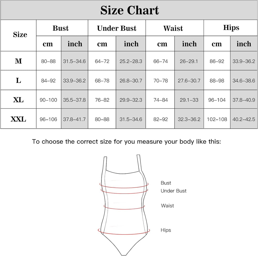 SUGSHYN Badeanzug Damen Schwimmanzug Bauchweg Sport Bademode Push Up Swimming Suits Women Badeanzug