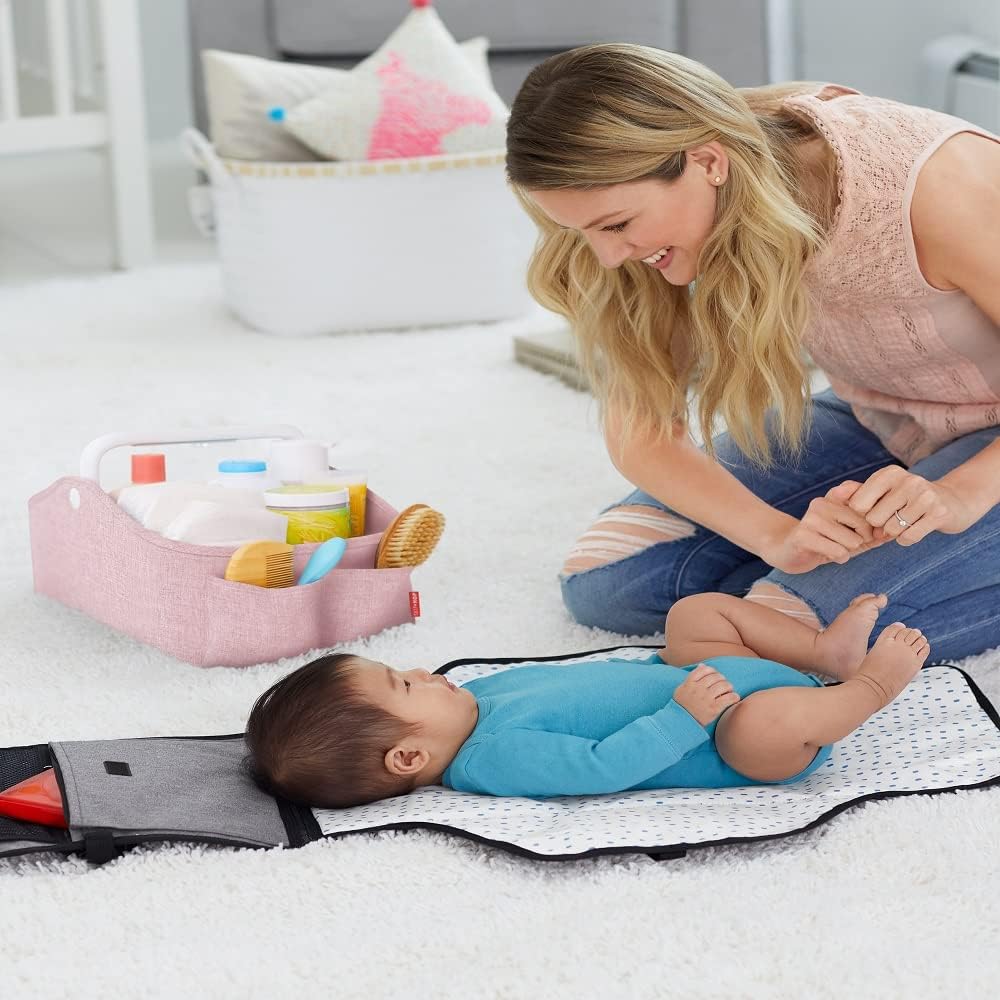 Skip Hop Windeltasche mit Touch-Sensor, Nachtlicht, Kinderzimmer-Stil, Pink Heather