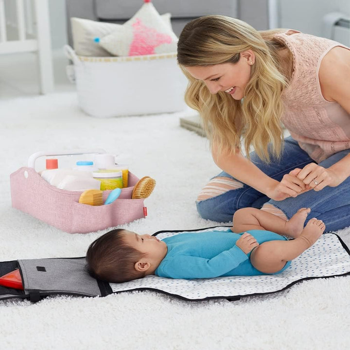 Skip Hop Windeltasche mit Touch-Sensor, Nachtlicht, Kinderzimmer-Stil, Pink Heather