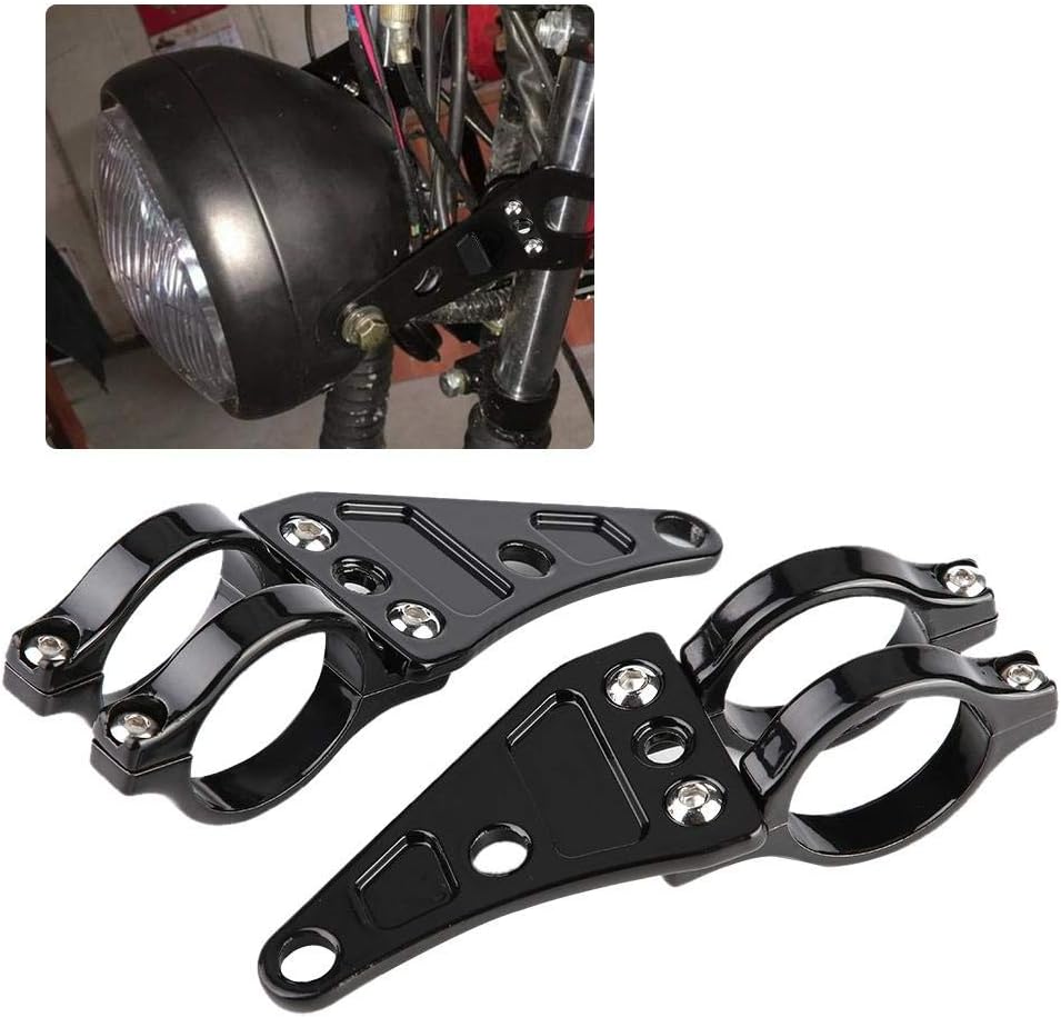 KIMISS 2tlg. Halterung für Scheinwerferhalter vorne Halter für Lampe 38mm-41mmmm für Motorräder