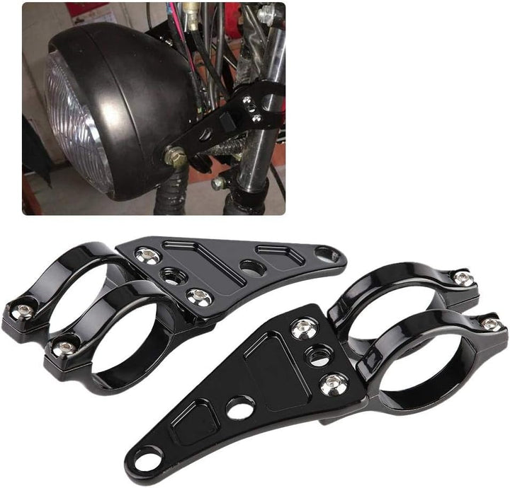 KIMISS 2tlg. Halterung für Scheinwerferhalter vorne Halter für Lampe 38mm-41mmmm für Motorräder